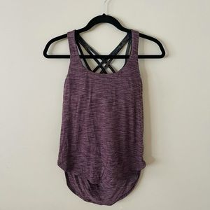Lululemon open back tank top with built in sports bra. Size 4